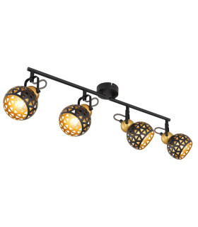 Sarra Ceiling Spotlight Bar Matt Black 4x E14-1