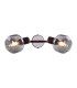 Pallo Twin Ceiling Spotlight Bronze Colored Smoke Glass Shade 2x E14-4