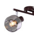 Pallo Twin Ceiling Spotlight Bronze Colored Smoke Glass Shade 2x E14-5