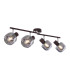 Pallo Ceiling Spotlight Bar Bronze Colored Smoke Glass Shade 4x E14-1
