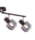 Pallo Ceiling Spotlight Bar Bronze Colored Smoke Glass Shade 4x E14-5