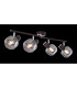 Pallo Ceiling Spotlight Bar Bronze Colored Smoke Glass Shade 4x E14-6