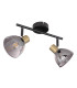 Jay Twin Ceiling Spotlight Black Glass Shade 2x E14-2