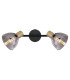 Jay Twin Ceiling Spotlight Black Glass Shade 2x E14-4