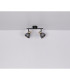 Jay Twin Ceiling Spotlight Black Glass Shade 2x E14-8