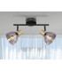 Jay Twin Ceiling Spotlight Black Glass Shade 2x E14-9