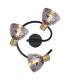 Jay Ceiling Spotlight Clusters Black Glass Shade 3x E14-4