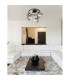 Jay Ceiling Spotlight Clusters Black Glass Shade 3x E14-6
