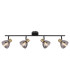 Jay Ceiling Spotlight Bar Black Glass Shade 4x E14-3