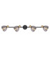 Jay Ceiling Spotlight Bar Black Glass Shade 4x E14-4