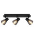 Claude Ceiling Spotlight Bar Matt Black Smoke Glass Shade 3x E14-3