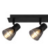 Claude Ceiling Spotlight Bar Matt Black Smoke Glass Shade 3x E14-5