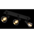 Claude Ceiling Spotlight Bar Matt Black Smoke Glass Shade 3x E14-6