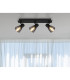 Claude Ceiling Spotlight Bar Matt Black Smoke Glass Shade 3x E14-8