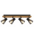 Claude Ceiling Spotlight Bar Dark Brown Smoke Glass Shade 4x E14-3