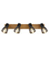 Claude Ceiling Spotlight Bar Dark Brown Smoke Glass Shade 4x E14-4