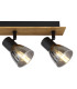 Claude Ceiling Spotlight Bar Dark Brown Smoke Glass Shade 4x E14-5