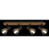 Claude Ceiling Spotlight Bar Dark Brown Smoke Glass Shade 4x E14-7