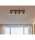Claude Ceiling Spotlight Bar Dark Brown Smoke Glass Shade 4x E14-8
