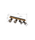 Claude Ceiling Spotlight Bar Dark Brown Smoke Glass Shade 4x E14-9
