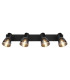 Claude Ceiling Spotlight Bar Matt Black Smoke Glass Shade 4x E14-4