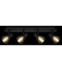 Claude Ceiling Spotlight Bar Matt Black Smoke Glass Shade 4x E14-7