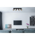 Claude Ceiling Spotlight Bar Matt Black Smoke Glass Shade 4x E14-8