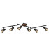Claude Ceiling Spotlight Bar Dark Brown Smoke Glass Shade 6x E14-1