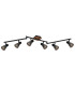 Claude Ceiling Spotlight Bar Dark Brown Smoke Glass Shade 6x E14-2