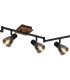 Claude Ceiling Spotlight Bar Dark Brown Smoke Glass Shade 6x E14-3