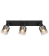 Hubertus Ceiling Spotlight Bar Matt Black Smoke Glass Shade 3x E14-4
