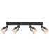 Hubertus Ceiling Spotlight Bar Matt Black Smoke Glass Shade 4x E14-3