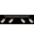 Hubertus Ceiling Spotlight Bar Matt Black Smoke Glass Shade 4x E14-7