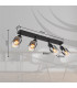 Hubertus Ceiling Spotlight Bar Matt Black Smoke Glass Shade 4x E14-9