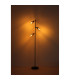 Hubertus Multi Arm Floor Lamp Matt Black Smoke Glass Shade 3x E14-6