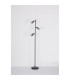 Hubertus Multi Arm Floor Lamp Matt Black Smoke Glass Shade 3x E14-8