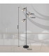 Hubertus Multi Arm Floor Lamp Matt Black Smoke Glass Shade 3x E14-10