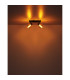 Tokki Twin Ceiling Spotlight Matt Black Amber Glass Shade 2x E14-7