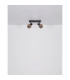 Tokki Twin Ceiling Spotlight Matt Black Amber Glass Shade 2x E14-9
