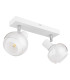 Tokki Twin Ceiling Spotlight White Matt Clear Glass Shade 2x E14-2