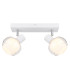 Tokki Twin Ceiling Spotlight White Matt Clear Glass Shade 2x E14-3
