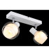 Tokki Twin Ceiling Spotlight White Matt Clear Glass Shade 2x E14-5