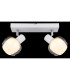 Tokki Twin Ceiling Spotlight White Matt Clear Glass Shade 2x E14-6