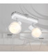 Tokki Twin Ceiling Spotlight White Matt Clear Glass Shade 2x E14-11