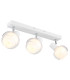 Tokki Ceiling Spotlight Bar White Matt Clear Glass Shade 3x E14-1