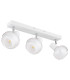 Tokki Ceiling Spotlight Bar White Matt Clear Glass Shade 3x E14-2