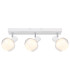 Tokki Ceiling Spotlight Bar White Matt Clear Glass Shade 3x E14-3