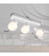 Tokki Ceiling Spotlight Bar White Matt Clear Glass Shade 3x E14-8