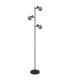 Tokki Multi Arm Floor Lamp Matt Black Amber Glass Shade 3x E14-2