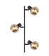 Tokki Multi Arm Floor Lamp Matt Black Amber Glass Shade 3x E14-3